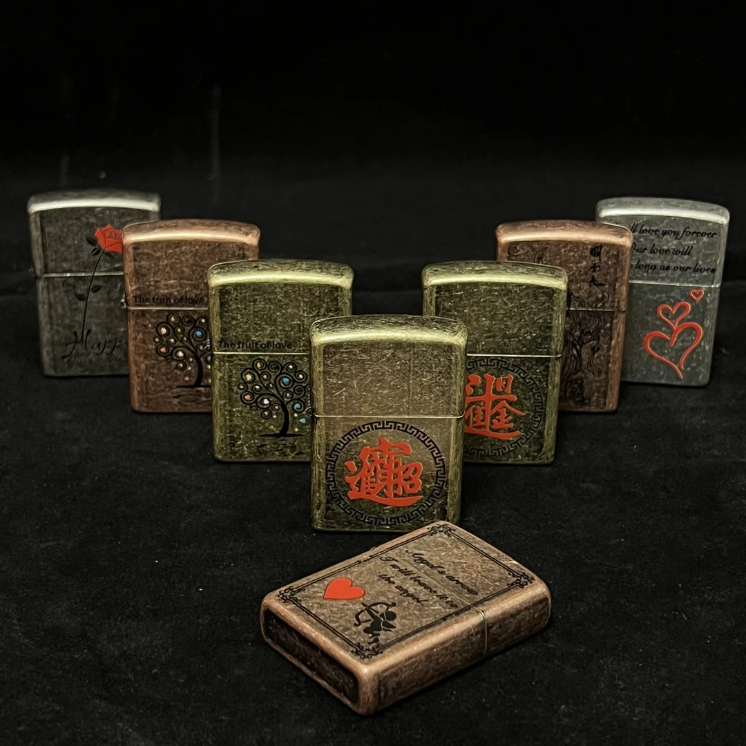 老式复古黄铜打火机个性高端打火机送男朋友礼物专用煤油打火机