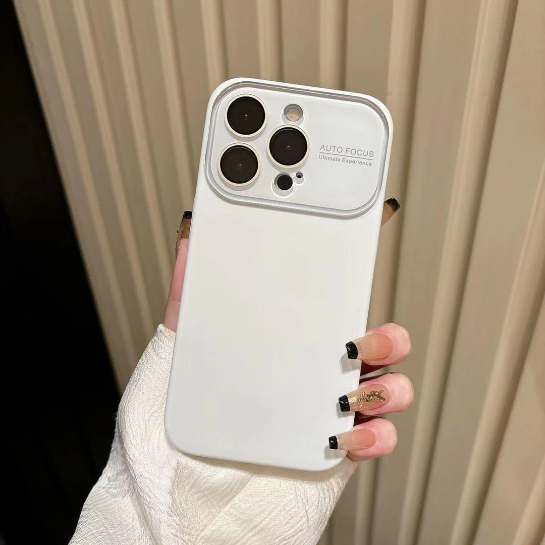 高级感大视窗液态硅胶苹果手机壳简约镜头全包16/15/14/13/12纯色