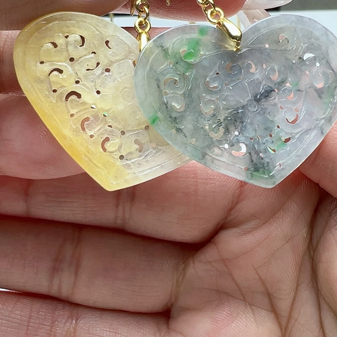 翡翠耳饰银S925镶嵌R****m天然缅甸A货翡翠