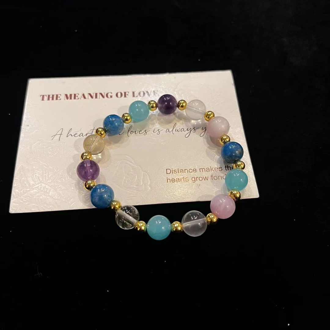 F56 天河石+紫锂辉+葫芦黑金超设计款手串 多样性发一