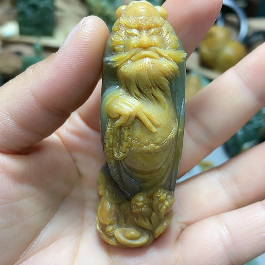 【闪购商品】未镶嵌岫岩河磨玉（透闪石质玉）挂件时*