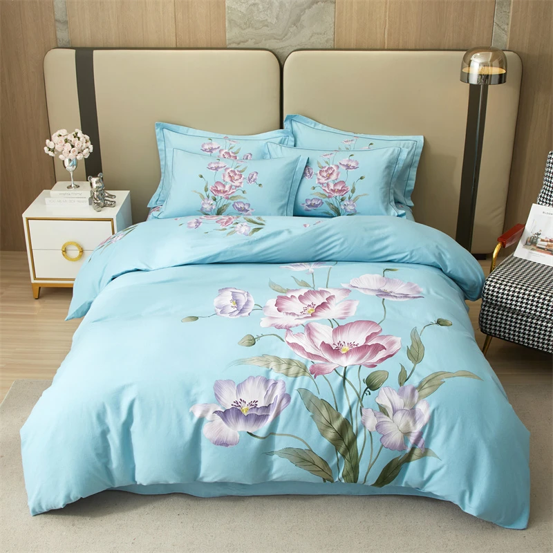 秋冬款纯棉四件套100全棉床单被套4件套纯棉床上用品浮光织梦