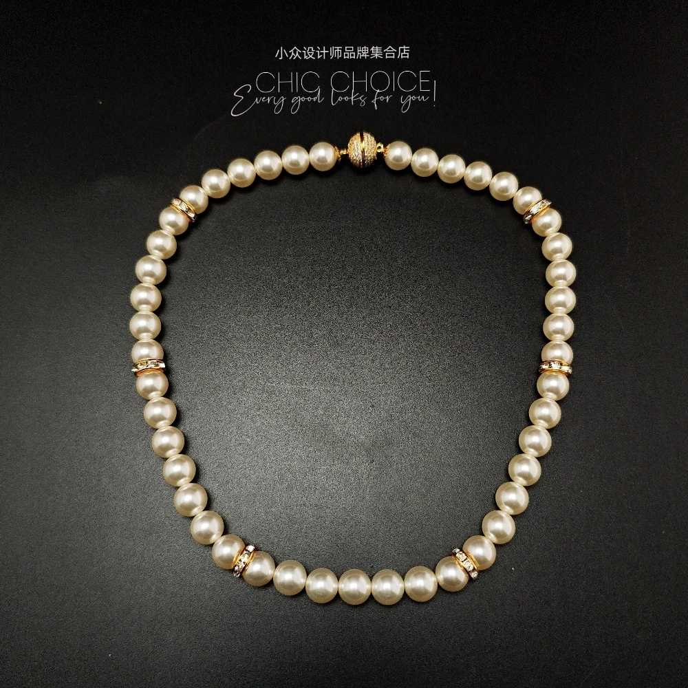 合金琉璃项链 满串白色系穿戴项链