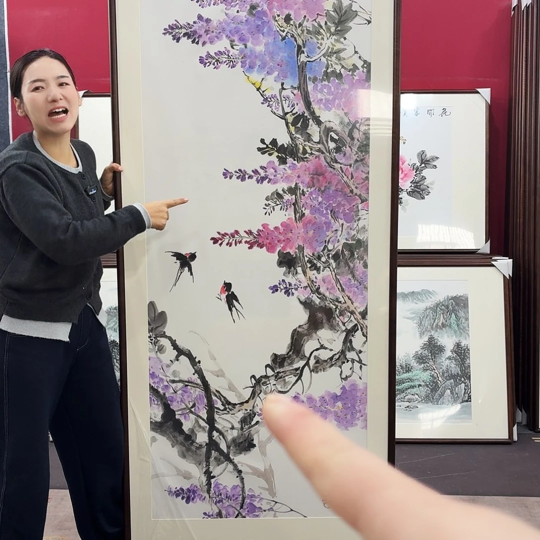 国画手绘作品210-80尺寸