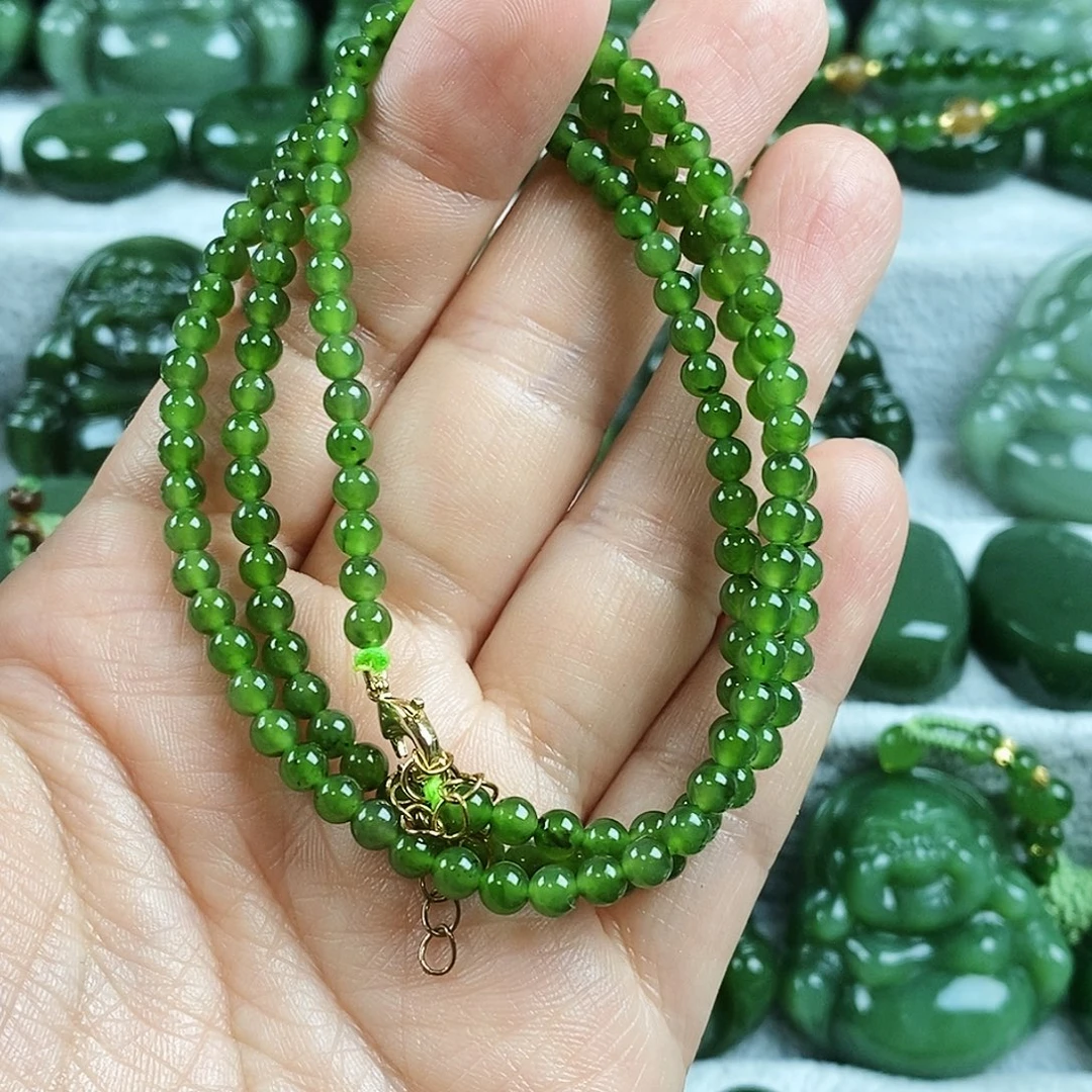 颈饰未镶嵌和田玉（碧玉）