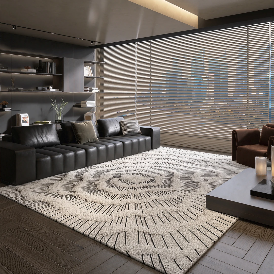 高级感客厅地毯加厚茶几垫地毯简约免洗耐脏大面积全铺地毯床边毯