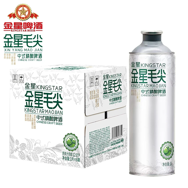 金星啤酒原信阳毛尖啤酒中式精酿啤酒整箱1L*6金星毛尖精酿啤酒