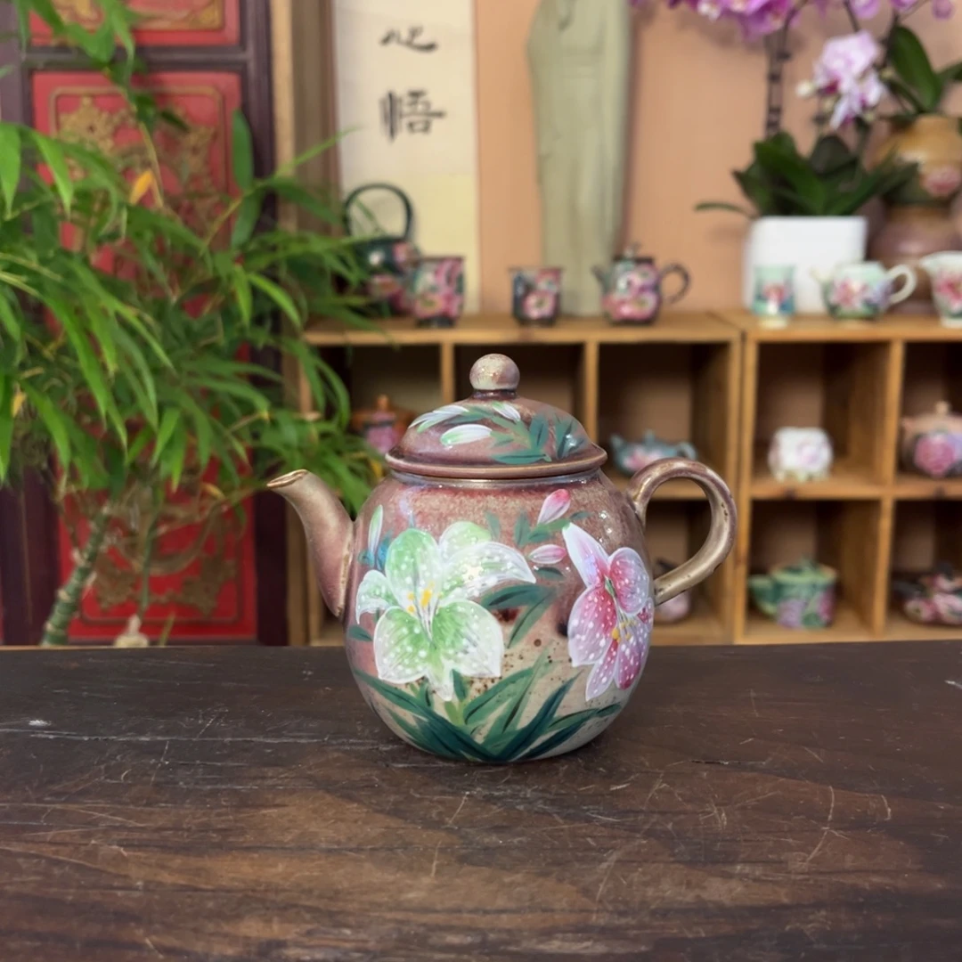 柴烧纯手工手绘陶瓷