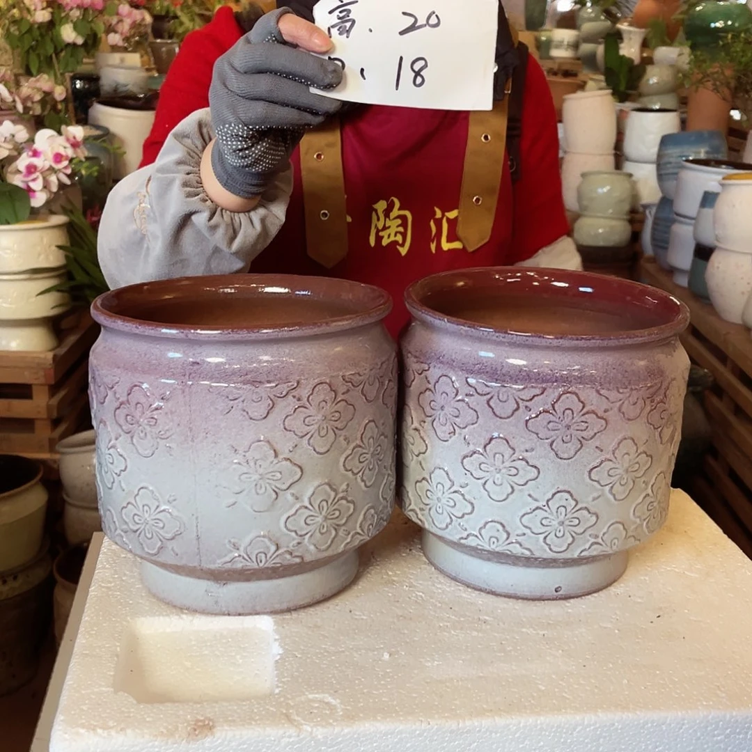 紫砂花盆高度20口径18