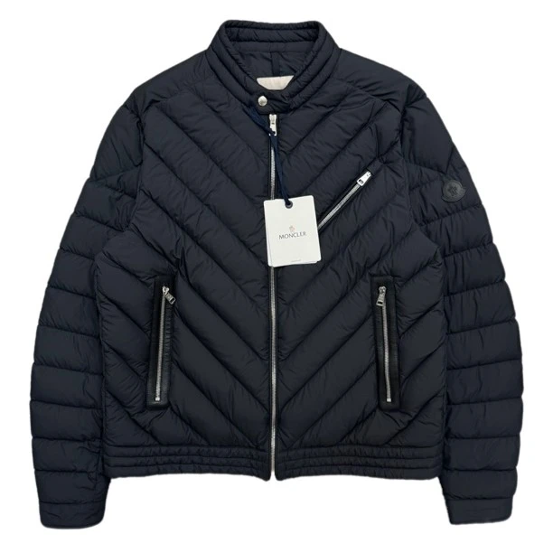 未使用 MONCLER 新款黑色黑标logo薄款羽绒服外套5码