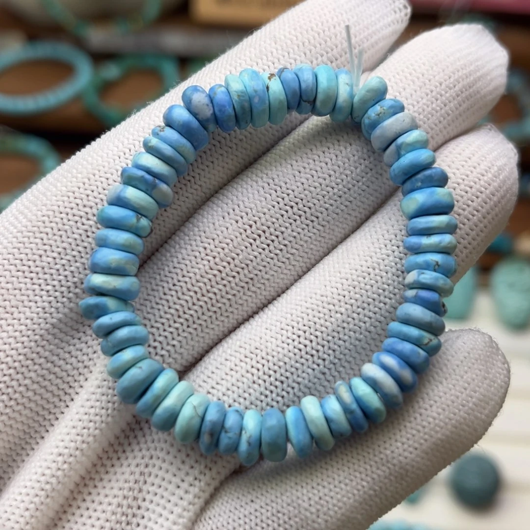 绿松石未镶嵌珠宝奇石丁香紫藏扣