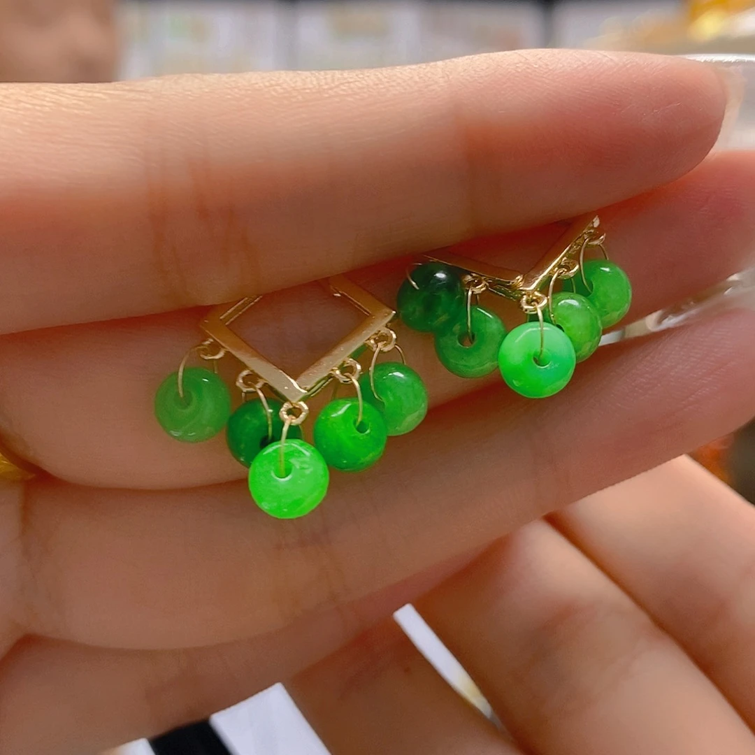 翡翠合金耳饰翡翠
