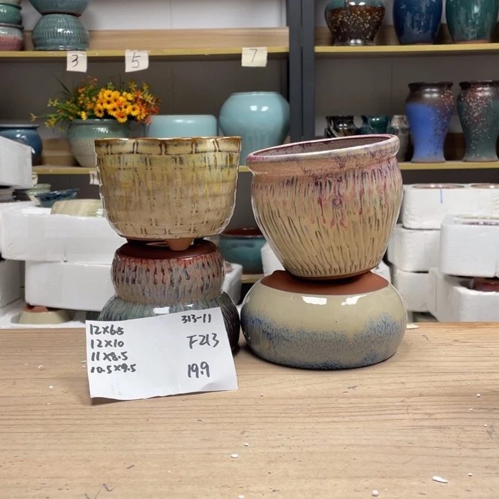 紫砂花盆多肉陶土花盆微瑕11