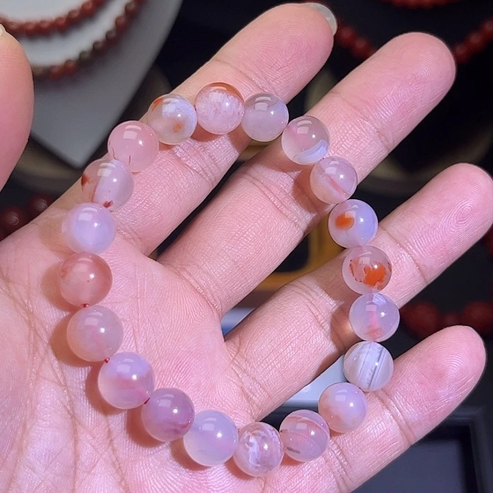 南红玛瑙未镶嵌手链10mm冰飘