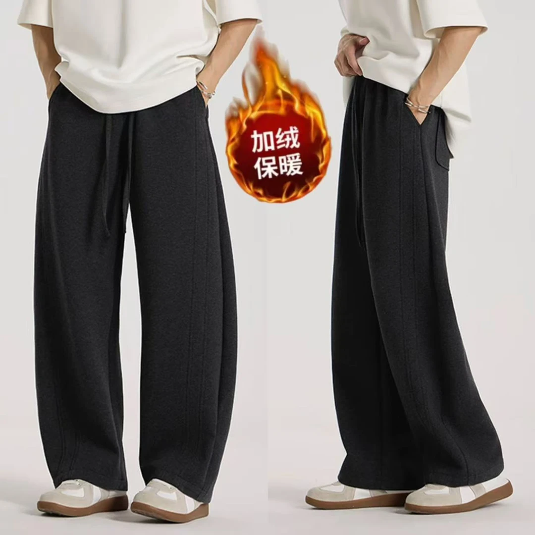 【杭曼男装】秋冬新款慕斯空气棉廓形结构百搭休闲直筒裤舒适运动裤