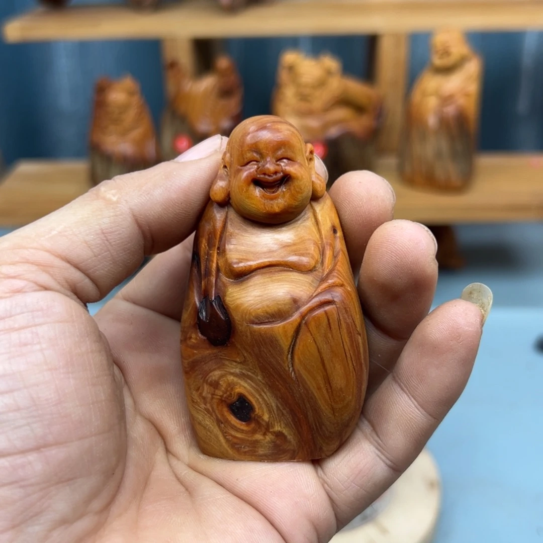 我***良木崖柏木摆件手把件