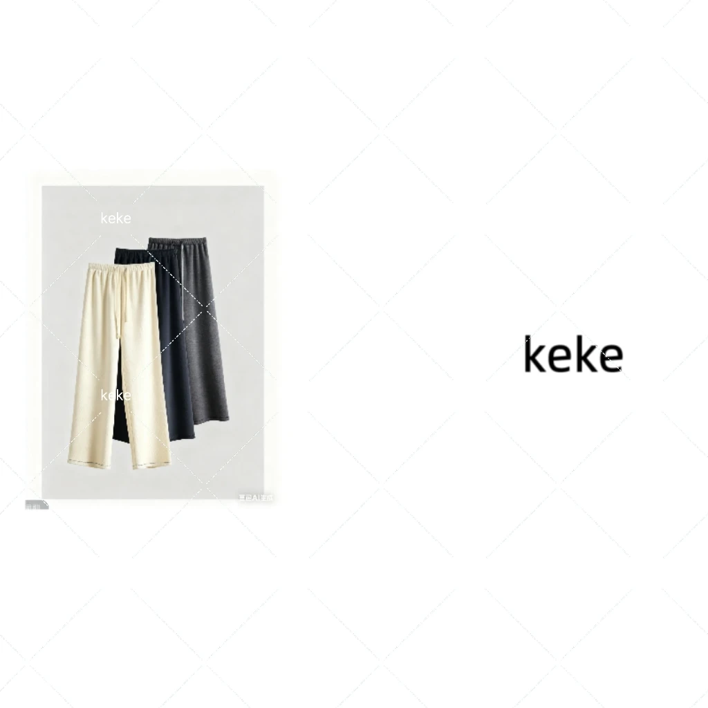 【Keke甄选好物】“提拉米苏”舒适百搭加厚显瘦直筒抽绳休闲裤