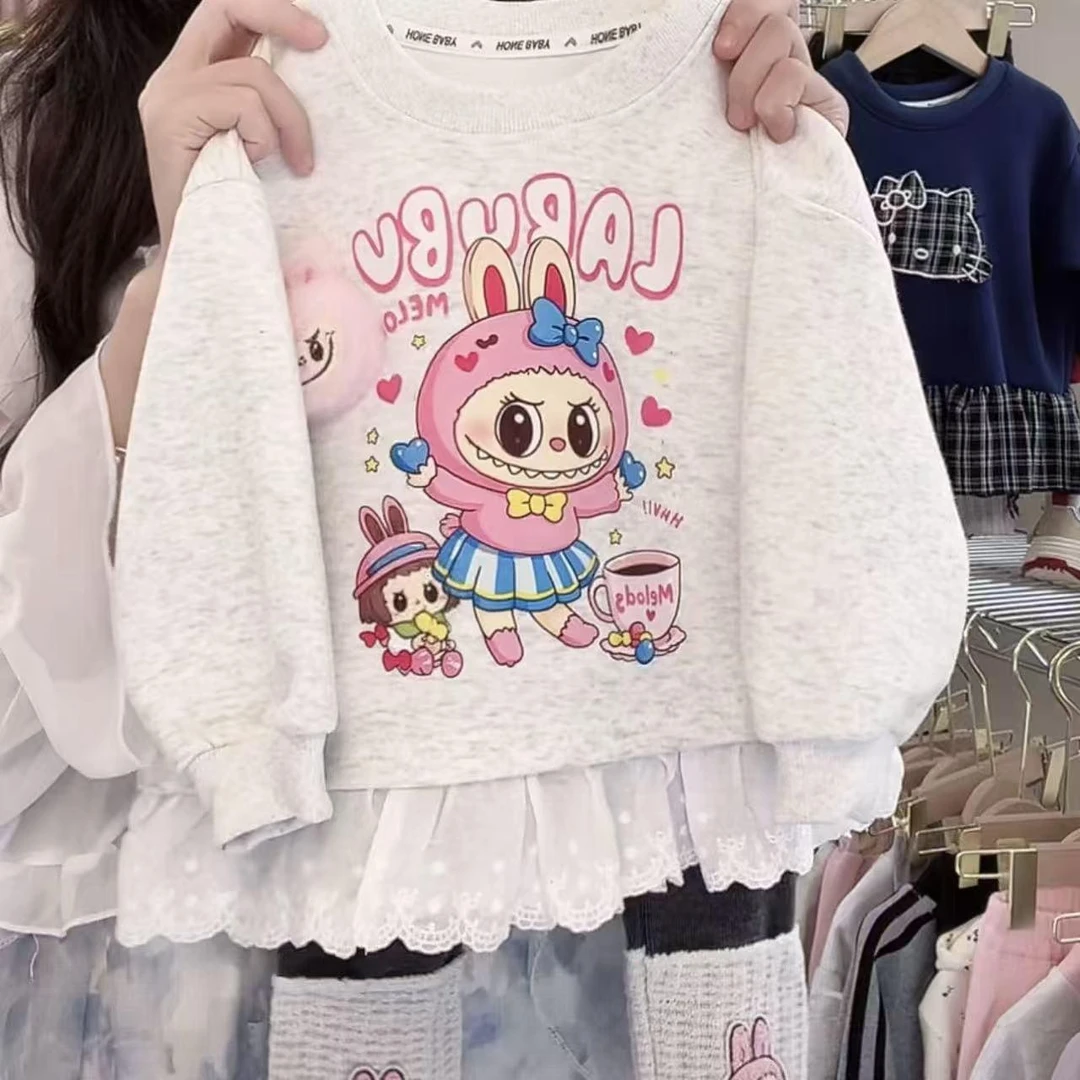 女童卫衣秋装上衣2025新款儿童洋气衣服女宝宝秋季