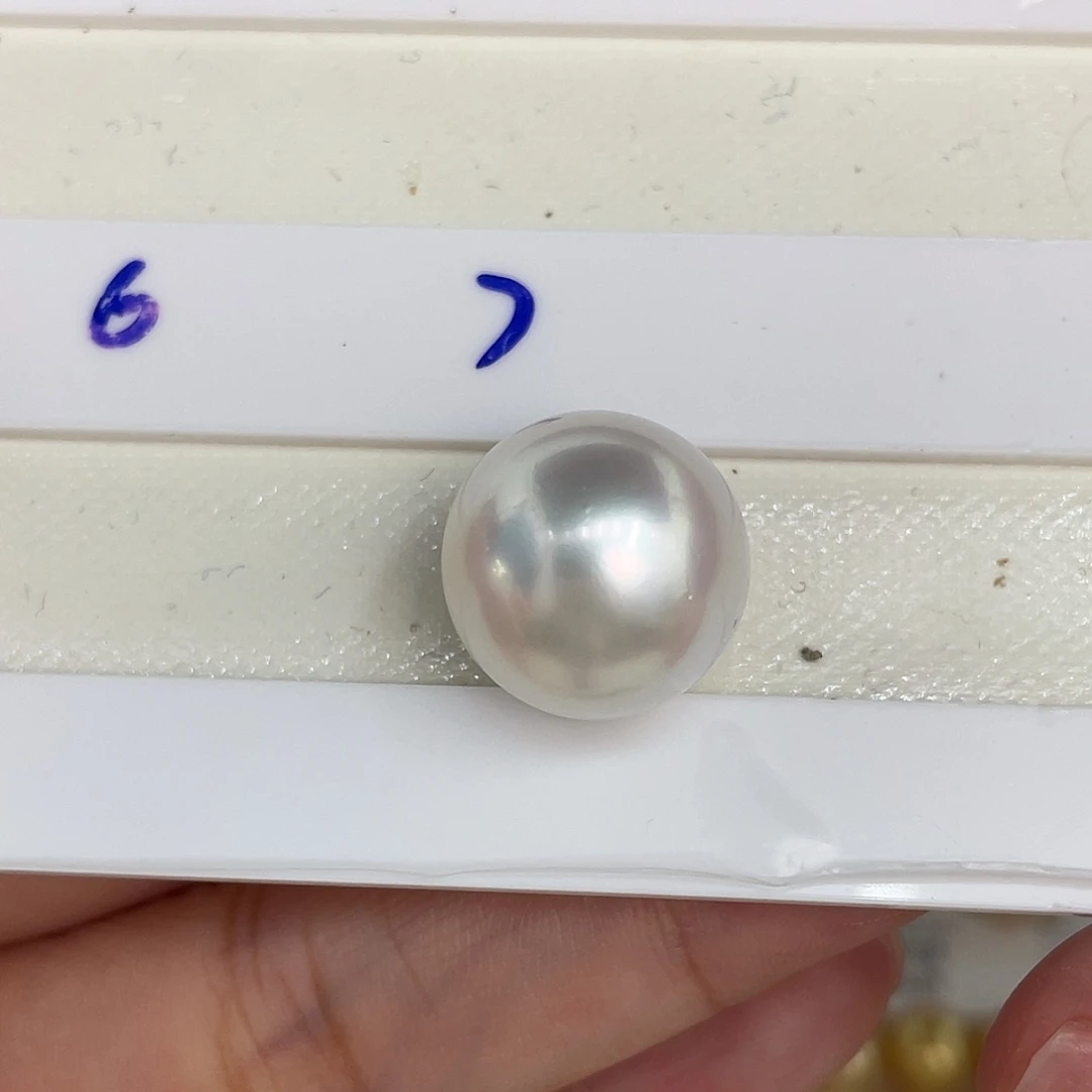 定制海水珍珠未镶嵌裸珠澳白15-16mm