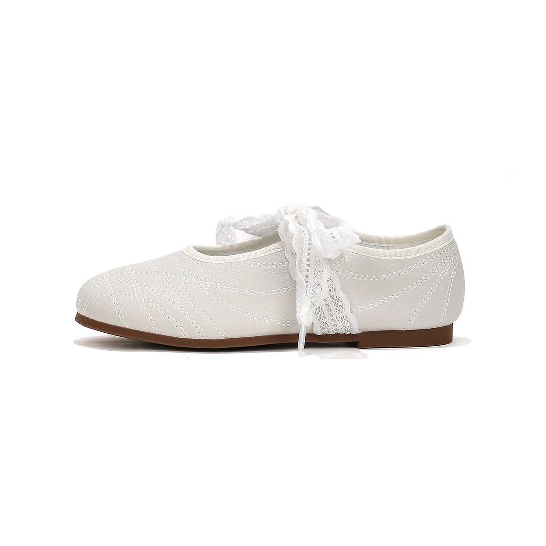 【杨杨粉丝专属】夏季新款小单鞋时尚百搭蕾丝带芭蕾舞板鞋2159-3