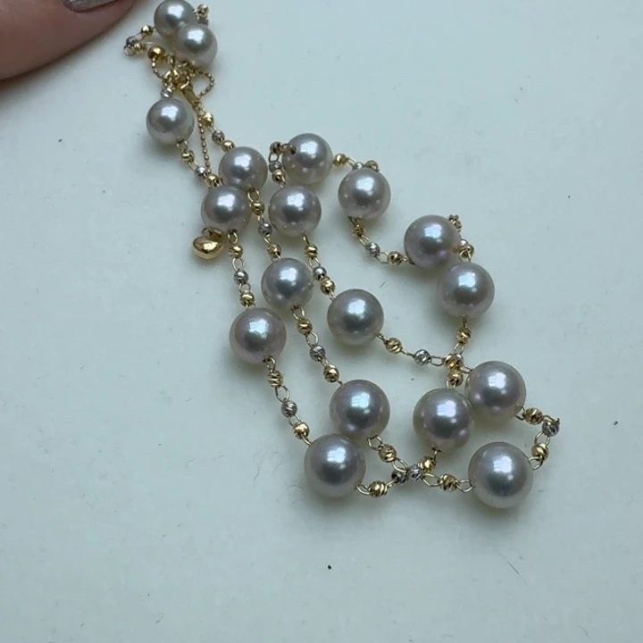 海水珍珠颈饰18K金镶嵌