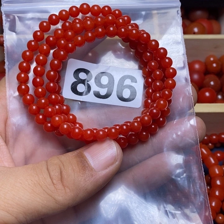 南红玛瑙手链合金伟*~