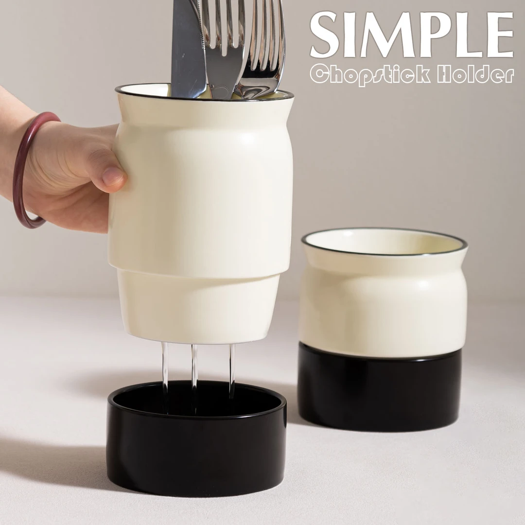 筷子筒家用筷子盒筷子篓沥水筷子笼勺子收纳筒创意餐具厨房储物罐