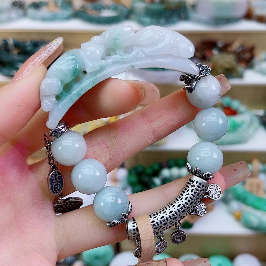 六***耳翡翠未镶嵌手链手链