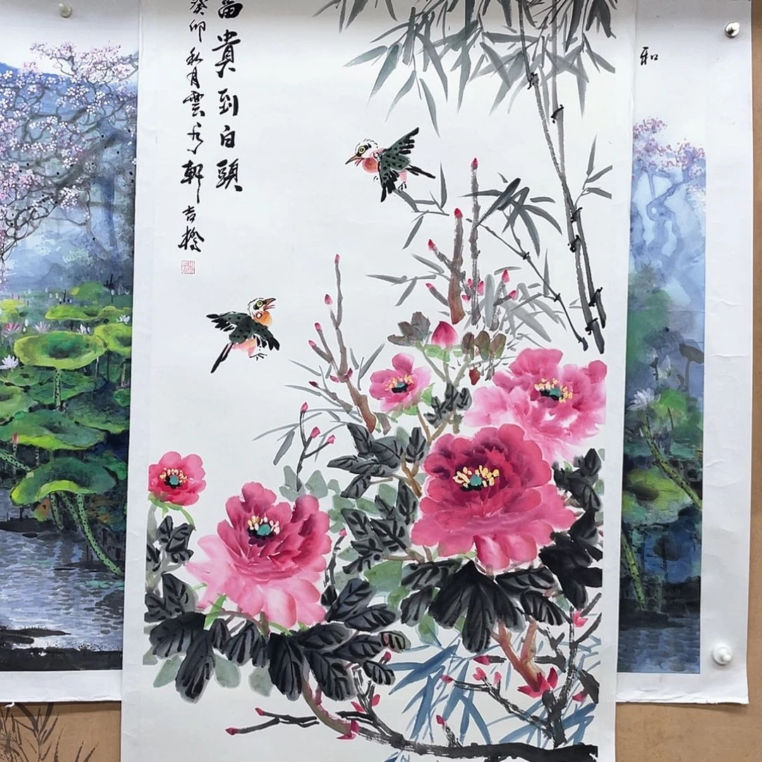 国画手绘国画，精品花鸟