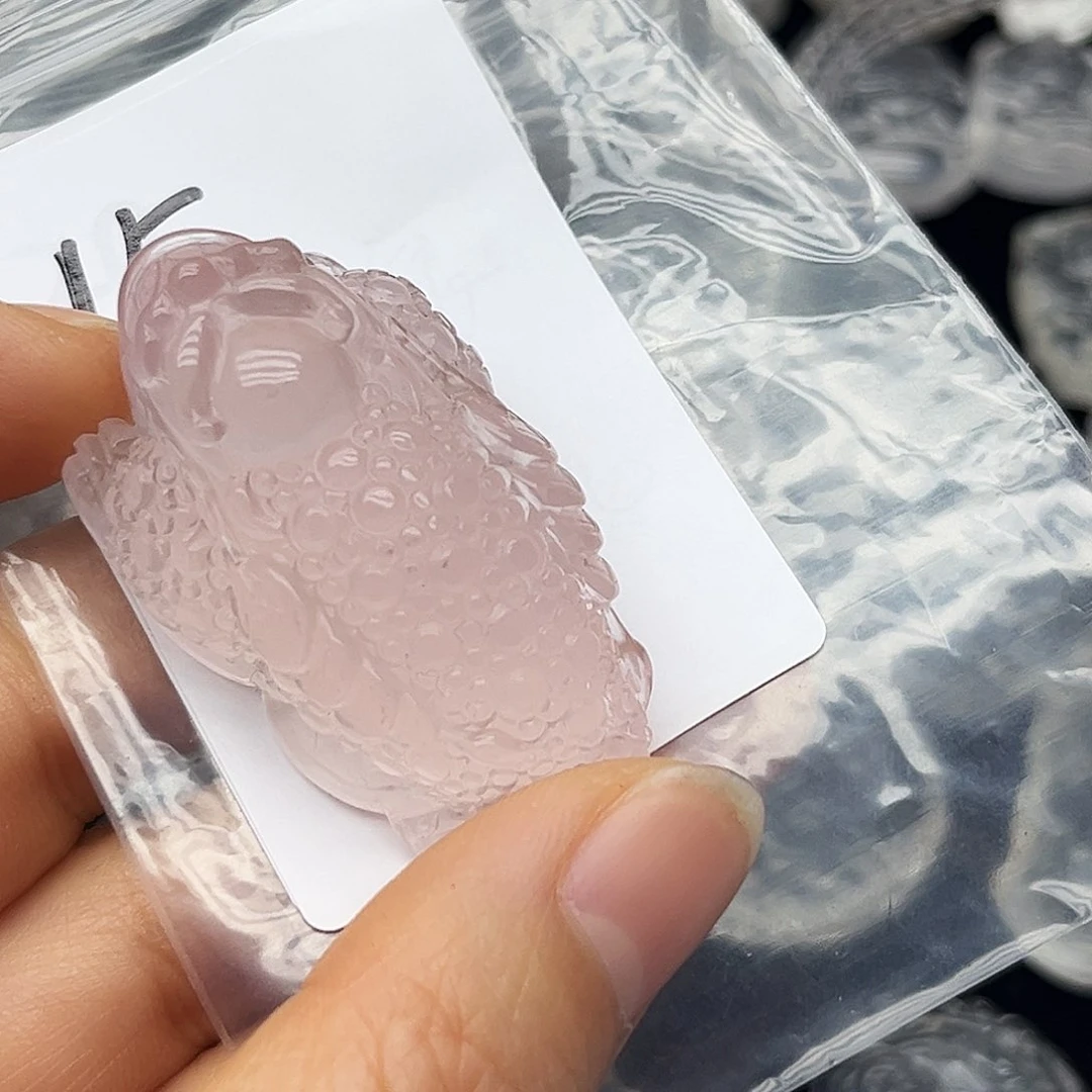 水晶颈饰未镶嵌安***康粉水金蟾15号