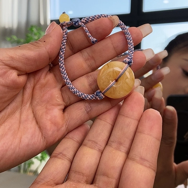 琥珀颈饰未镶嵌蜜蜡手串