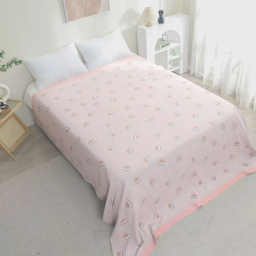 【初恋西瓜-双人床盖】200*230A类床盖可机洗学生宿舍盖毯