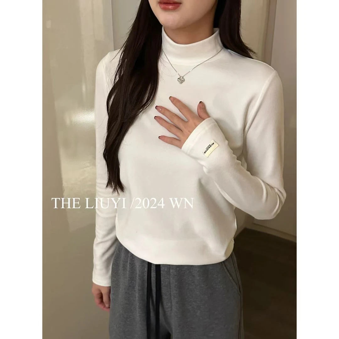 【LIUYI】暖炉~冬季加厚莱赛尔混纺超柔打底衫410311