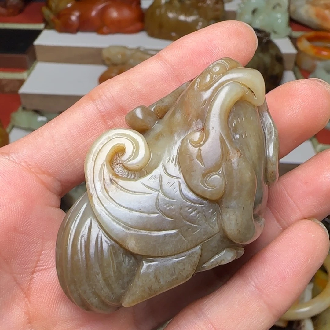 归***！和田玉未镶嵌挂件