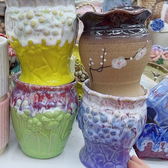 多肉绿植陶瓷花盆9.9包邮