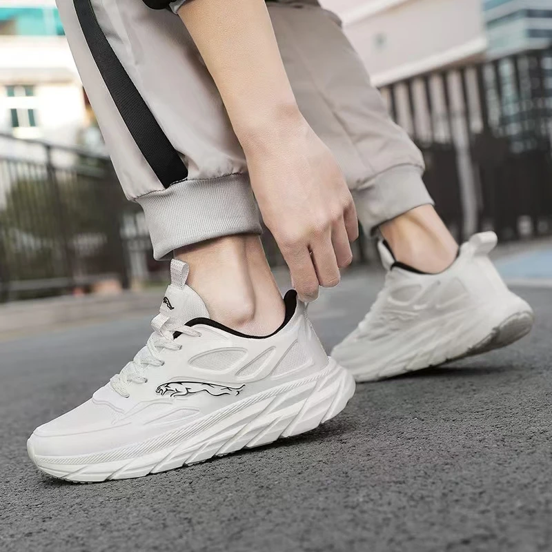 男士透气轻便跑步鞋健身房训练鞋百搭舒适步行鞋男士专业支撑徒步