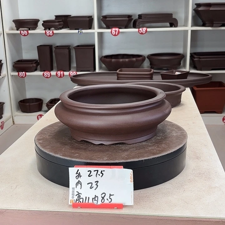 花盆紫砂束口圆盆