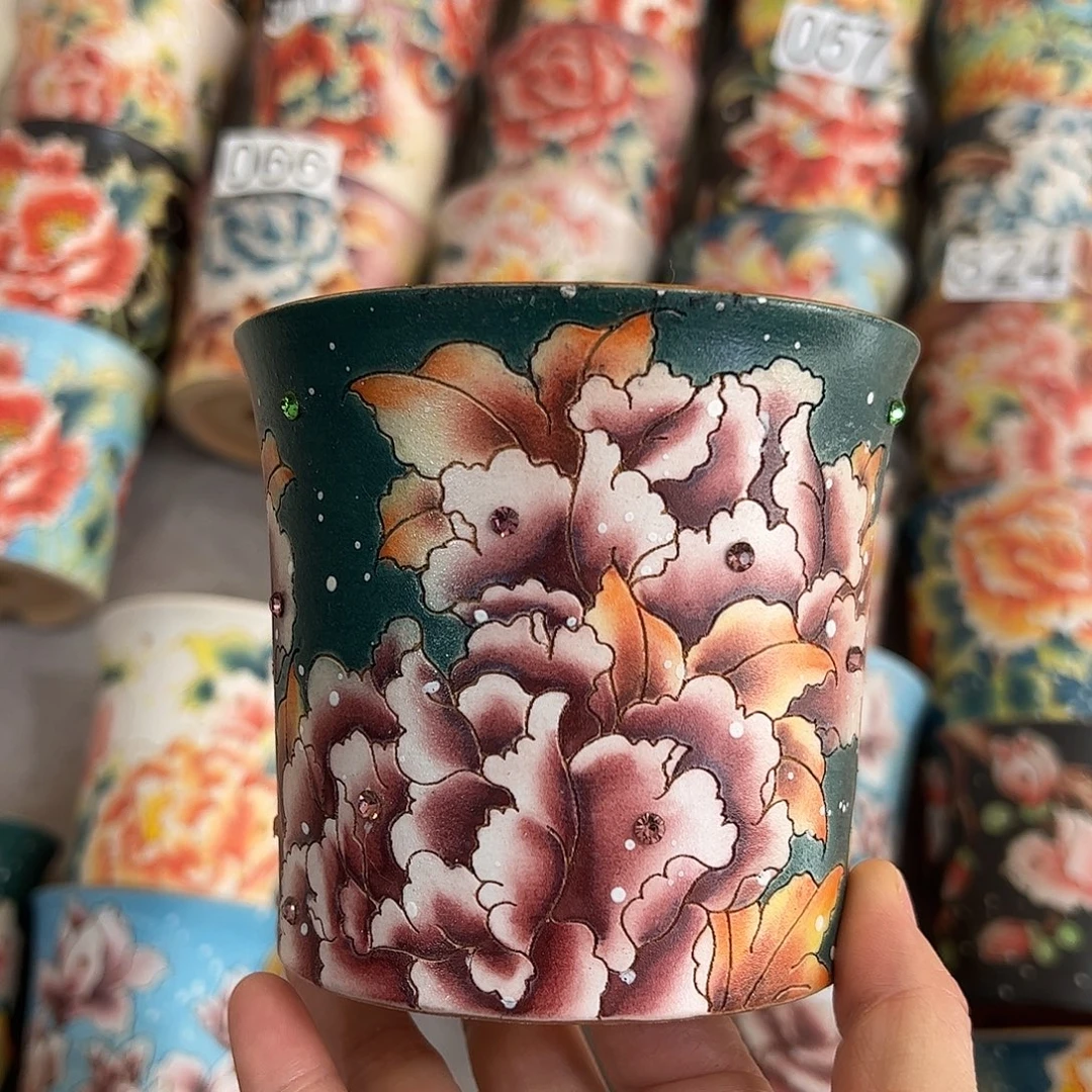 景德镇炫彩手绘口10.5高10