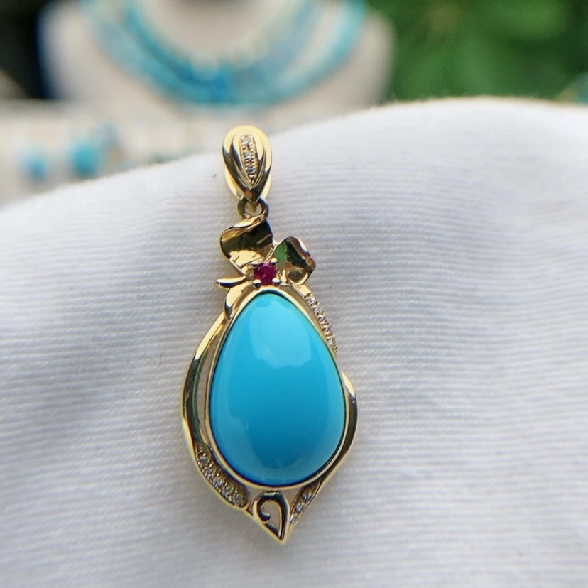 【闪购商品】绿松石配饰18K金镶嵌