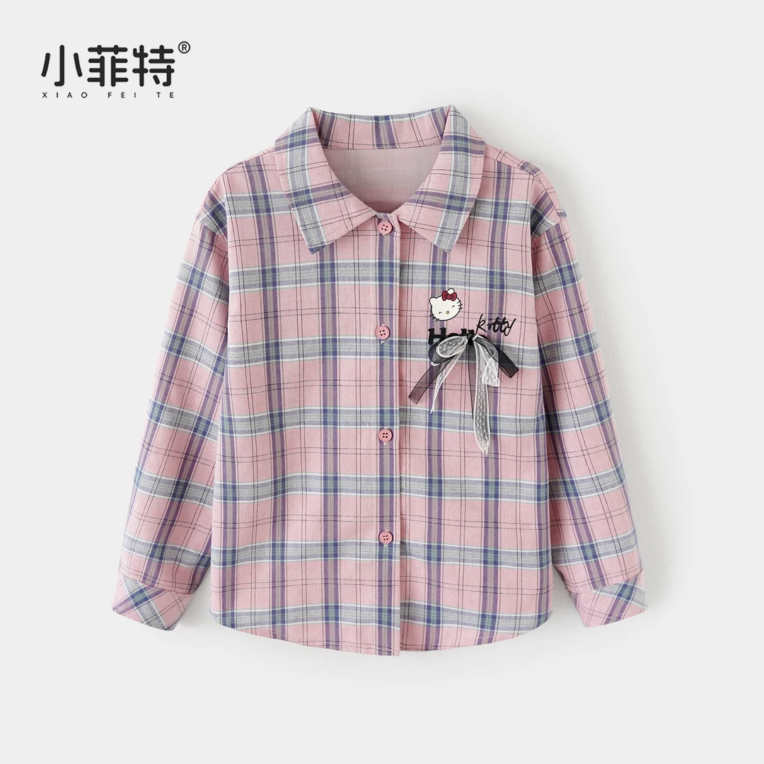 小菲特女童秋装新款韩版衬衣中大童休闲上衣儿童外套YNYQ52689