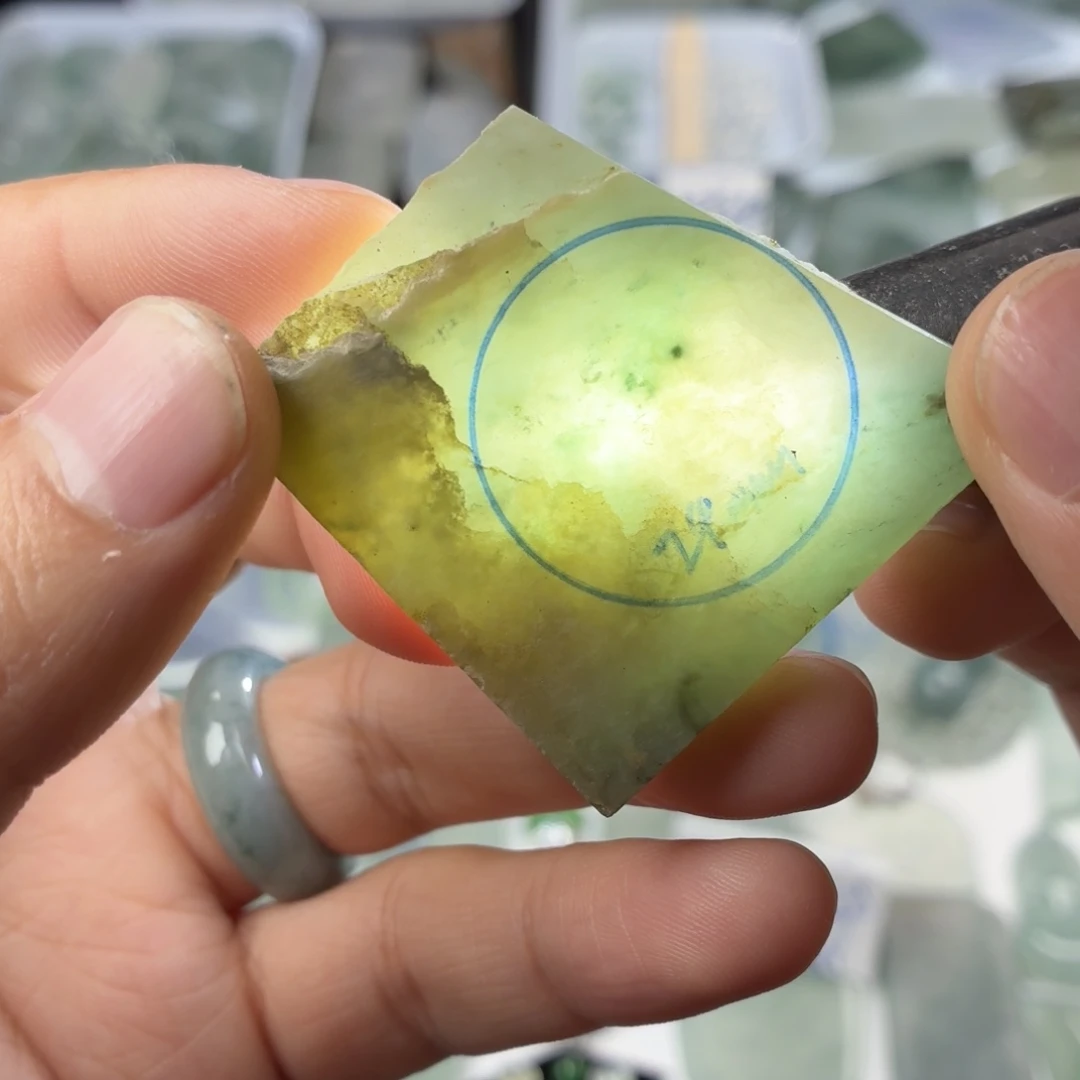 定制翡翠未镶嵌天然缅甸翡翠a货高糯化打底平安扣包工