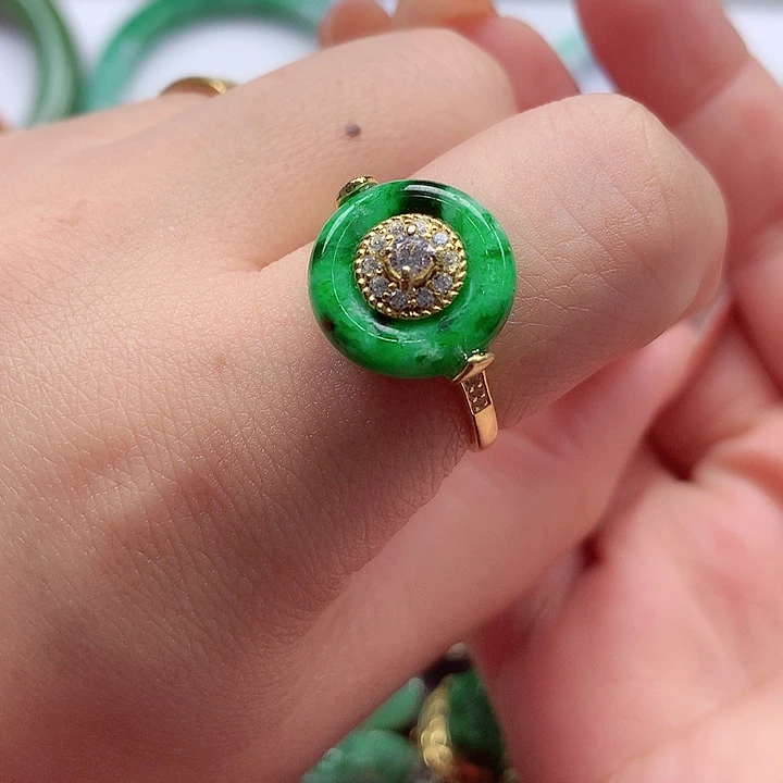 颈饰银S925镶嵌翡翠春*翡翠