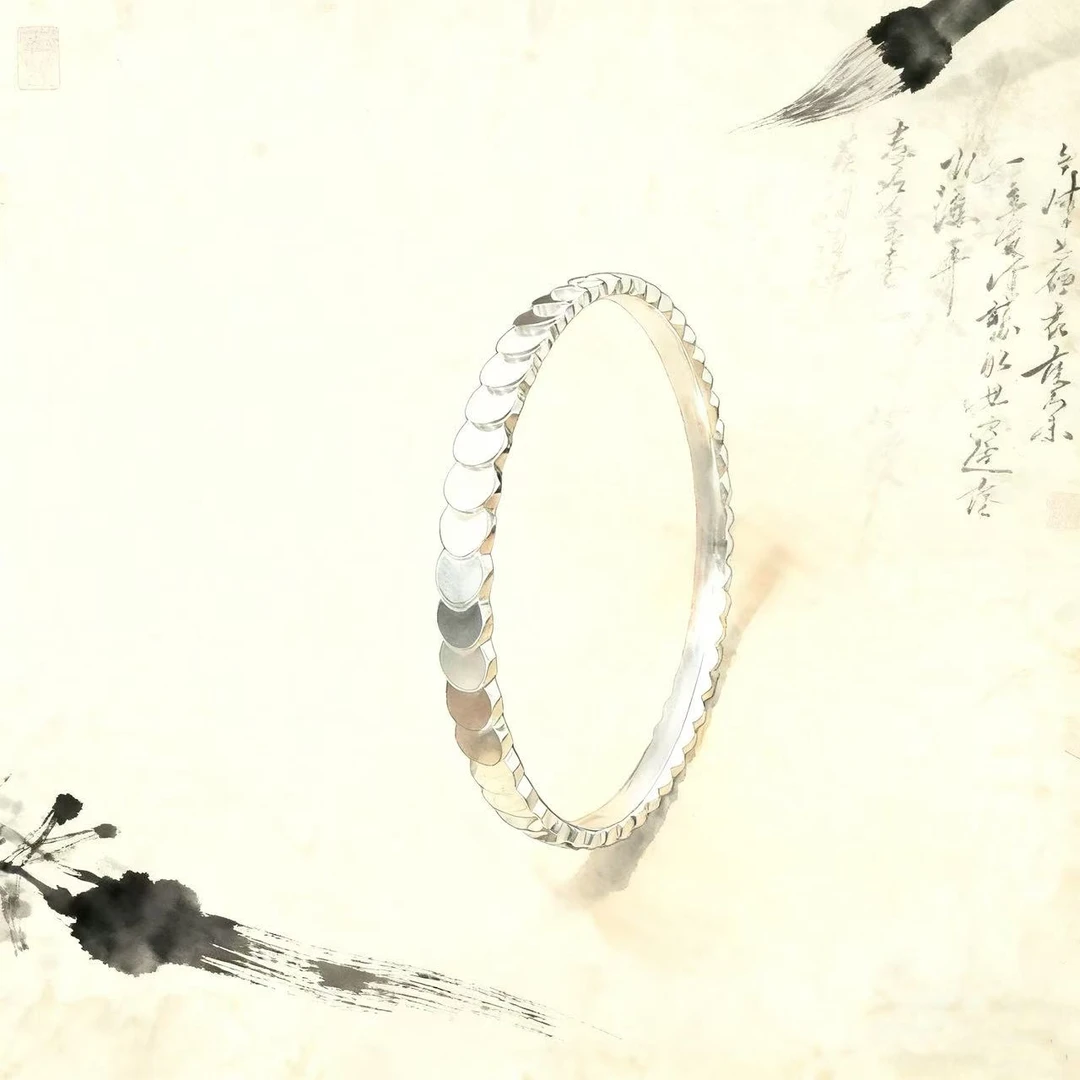 足银手镯 【蜂巢手镯】足银999通体材质亮面百搭设计感ins小众个性