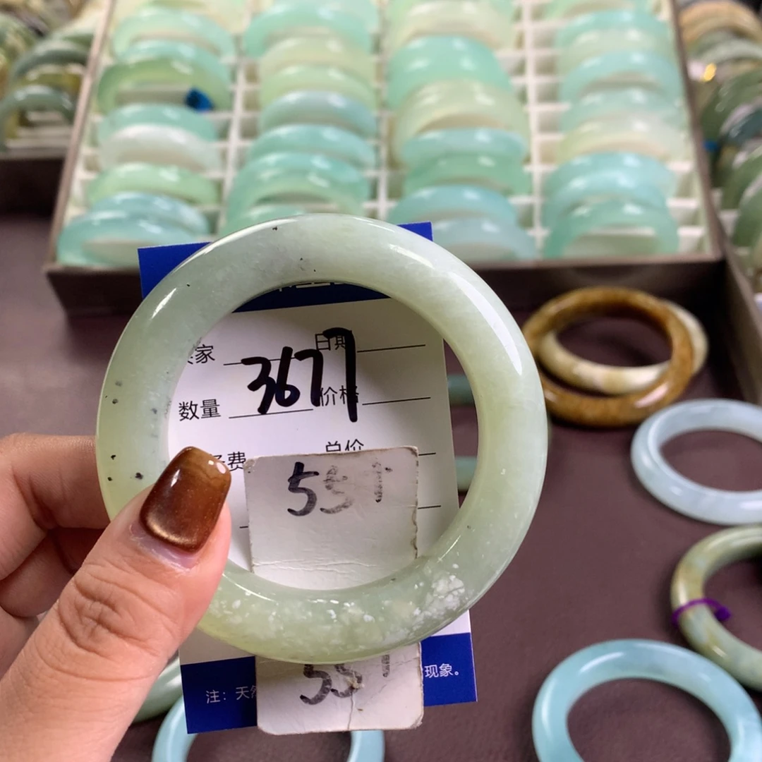 未镶嵌蛇纹石玉手镯3677