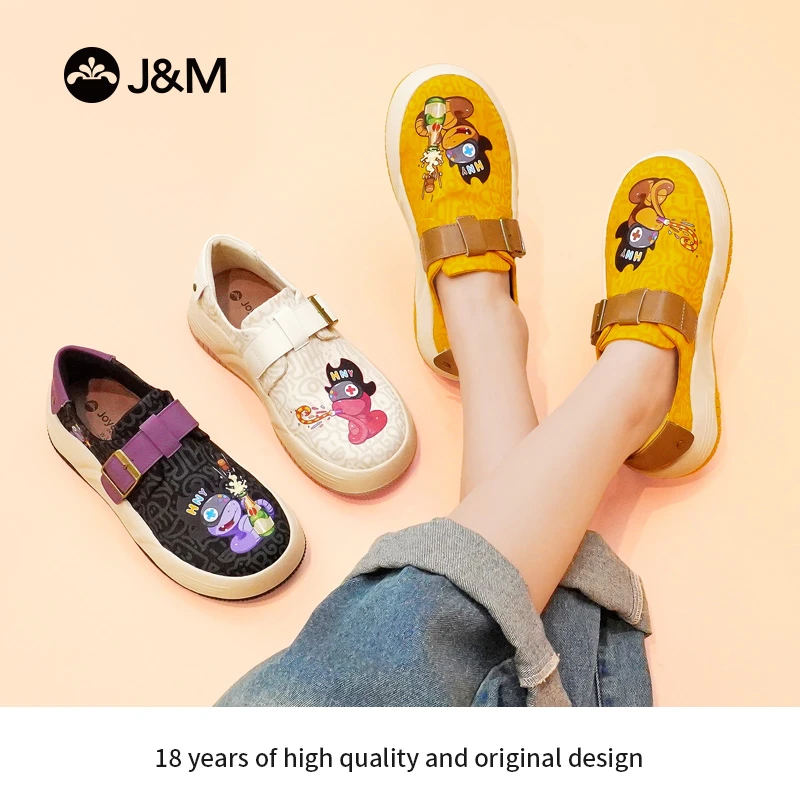 J&M/快乐玛丽2025春夏新款蛇年限量款撞色百搭时尚休闲女鞋88126W
