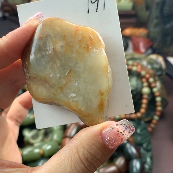 岫岩河磨玉（透闪石质玉）手把未镶嵌