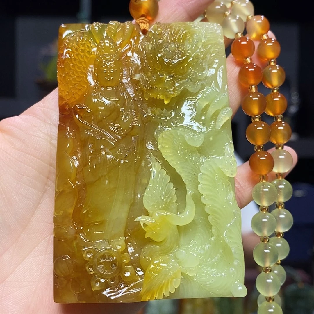 未镶嵌岫玉挂件吊坠