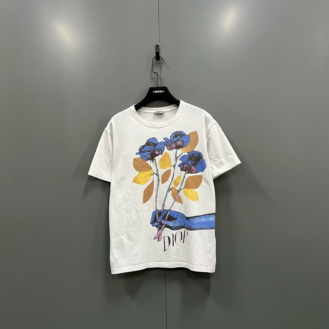 95新 DIOR/迪奥 jp917 手拿花卉印花短袖 XL 207135