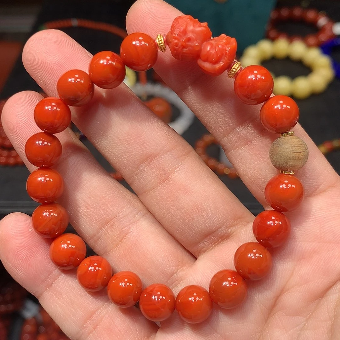 南红玛瑙未镶嵌手链