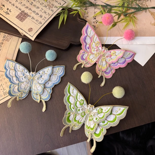 【春涧蝶•刺绣蝴蝶】古风汉服配饰